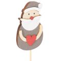 Wooden Santa Picks for Festive