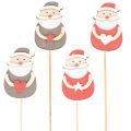 Wooden Santa Picks for Festive