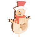 Wooden Snowman Picks for