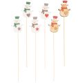 Wooden Snowman Picks for