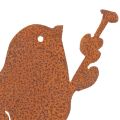 Metal Bird Garden Stake with Rustic Finish, 52cm | Floristik24.co.uk
