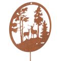 Floristik24 Set of 2 Rusted Metal Garden Stakes with Deer Silhouette – 53cm
