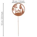 Set of 2 Rusted Metal Garden Stakes with Deer Silhouette – 53cm | Floristik24.co.uk