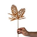 Metal Stake with Pinecone Design, Rustic Finish, 96cm | Floristik24.co.uk