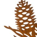 Metal Stake with Pinecone Design, Rustic Finish, 96cm | Floristik24.co.uk