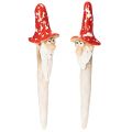 Floristik24 Dwarf Figurines with Red Mushroom Hat for Autumn Decorations - 17cm, Set of 2