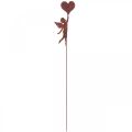 Floristik24 Garden stake rust angel with heart decoration Valentine&#39;s Day 60cm