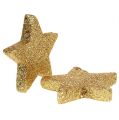 Floristik24 Stars gold 6.5cm with mica 36pcs