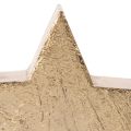Wooden Gold Star Ornament -