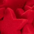 Red Flocked Decorative Stars 4-5cm Set of 40 | Floristik24.co.uk