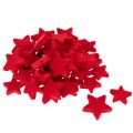Red Flocked Decorative Stars
