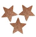 Floristik24 Stars copper 6,5cm with mica 36pcs