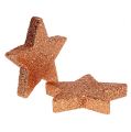 Floristik24 Stars copper 6,5cm with mica 36pcs