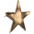 Floristik24 Wooden star to hang natural flamed Christmas tree decoration H15cm