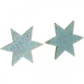 Floristik24 Decorative stars for handicrafts Mint self-adhesive foam rubber 4cm 36pcs