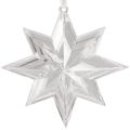 Floristik24 Star plastic clear for hanging 15cm 6pcs