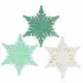 Floristik24 Christmas Scatter Star Green, White Assorted 4cm 72pcs