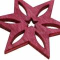 Floristik24 Scatter décor Star Wood Assorted Pink, Gray 4cm 72p
