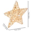 Set of Decorative Wire Stars in Gold – 12 Pieces, Two Sizes (10cm and 7cm) | Floristik24.co.uk