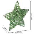 Green Wire Star Decoration Set, 10 cm and 7 cm, Pack of 12 | Floristik24.co.uk