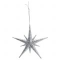 Floristik24 Glitter star for hanging Silver 13cm 12pcs