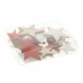 Floristik24 Scattered stars red / white / natural 3.5cm - 7cm 18pcs