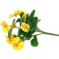 Floristik24 Artificial Pansies Yellow Artificial flower for sticking 30cm