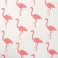 Floristik24 Deco fabric Flamingo White-Pink 30cm x 3m