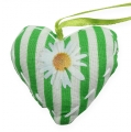 Floristik24 Fabric heart for hanging green 5cm 6pcs