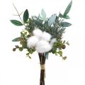 Floristik24 Artificial bouquet Green White Artificial winter bouquet 33cm