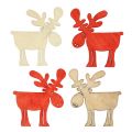 Floristik24 Reindeer for scattering red and natural 72pcs