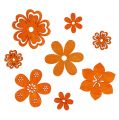 Floristik24 Decoration to control Wood Flower Orange 2cm - 4cm 96pcs