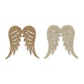 Floristik24 Sprinkles Christmas wooden angel wings glitter 3×4cm 72p