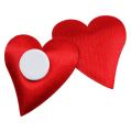 Floristik24 Deco heart with glue dot red 3cm 100pcs