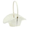 Floristik24 Scattering Basket for Wedding Plastic White Ø15cm H32cm