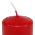 Floristik24 Pillar candle 100/60 red 16pcs