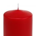 Floristik24 Pillar candle 120/80 red 6pcs