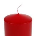 Floristik24 Pillar candles 130/100 red 4pcs
