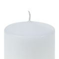 Floristik24 Pillar candle 80/80 white 6pcs