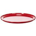 Floristik24 Red Metal Decorative Tray, 27cm, Minimalist Design for Indoor Use
