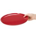 Red Metal Decorative Tray, 27cm, Minimalist Design for Indoor Use | Floristik24.co.uk