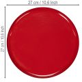 Red Metal Decorative Tray, 27cm, Minimalist Design for Indoor Use | Floristik24.co.uk
