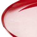 Red Metal Decorative Tray,