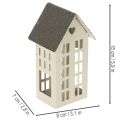 Lighthouse Set Metal Three Houses on Tray 35cm Grey | Floristik24.co.uk