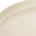 Round Cream Metal Decor Tray 30 cm with Pedestal for Indoor Use | Floristik24.co.uk