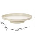 Beige Metal Tray 30 cm for Decorative Arrangements | Floristik24.co.uk