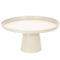 Floristik24 Round Beige Metal Decorative Plate with Elevated Base, 40 cm