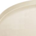 Round Beige Metal Decorative Plate with Elevated Base, 40 cm | Floristik24.co.uk