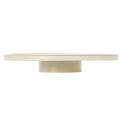 Round Metal Decorative Plate 41 cm Beige for Indoor Table Display | Floristik24.co.uk