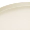 Round Metal Decorative Plate 41 cm Beige for Indoor Table Display | Floristik24.co.uk